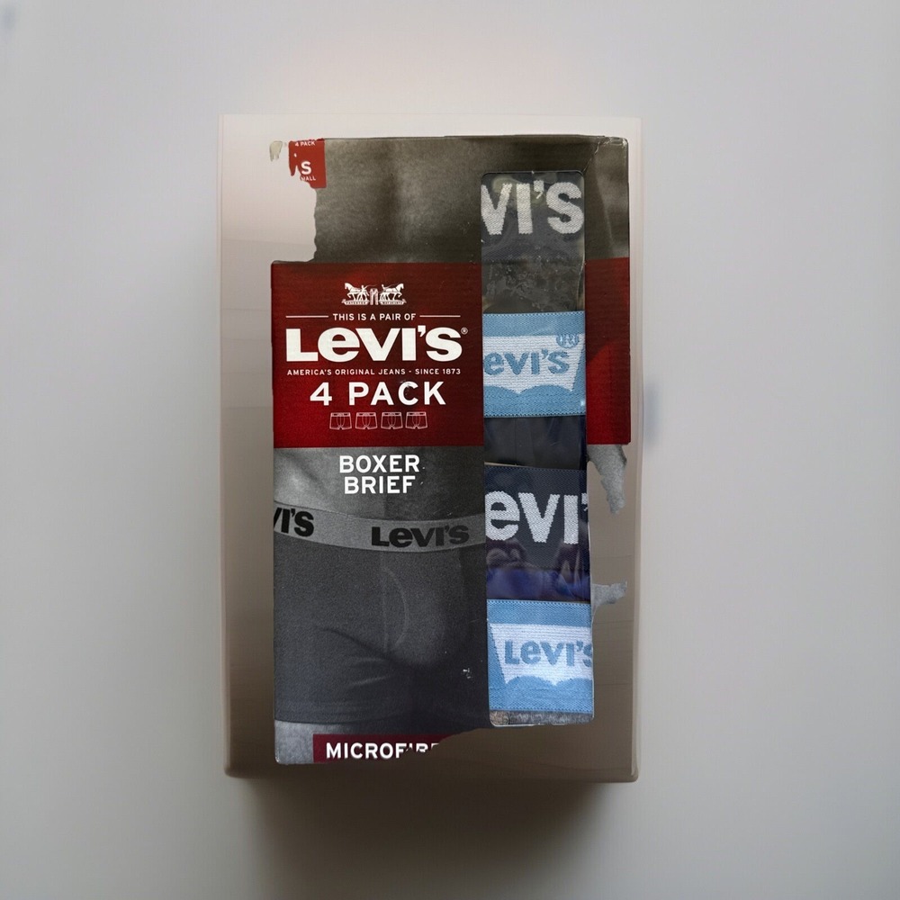 Levi's Boxer Brief‎ Microfiber 4 Pack Contour Pouch Small 28-30
